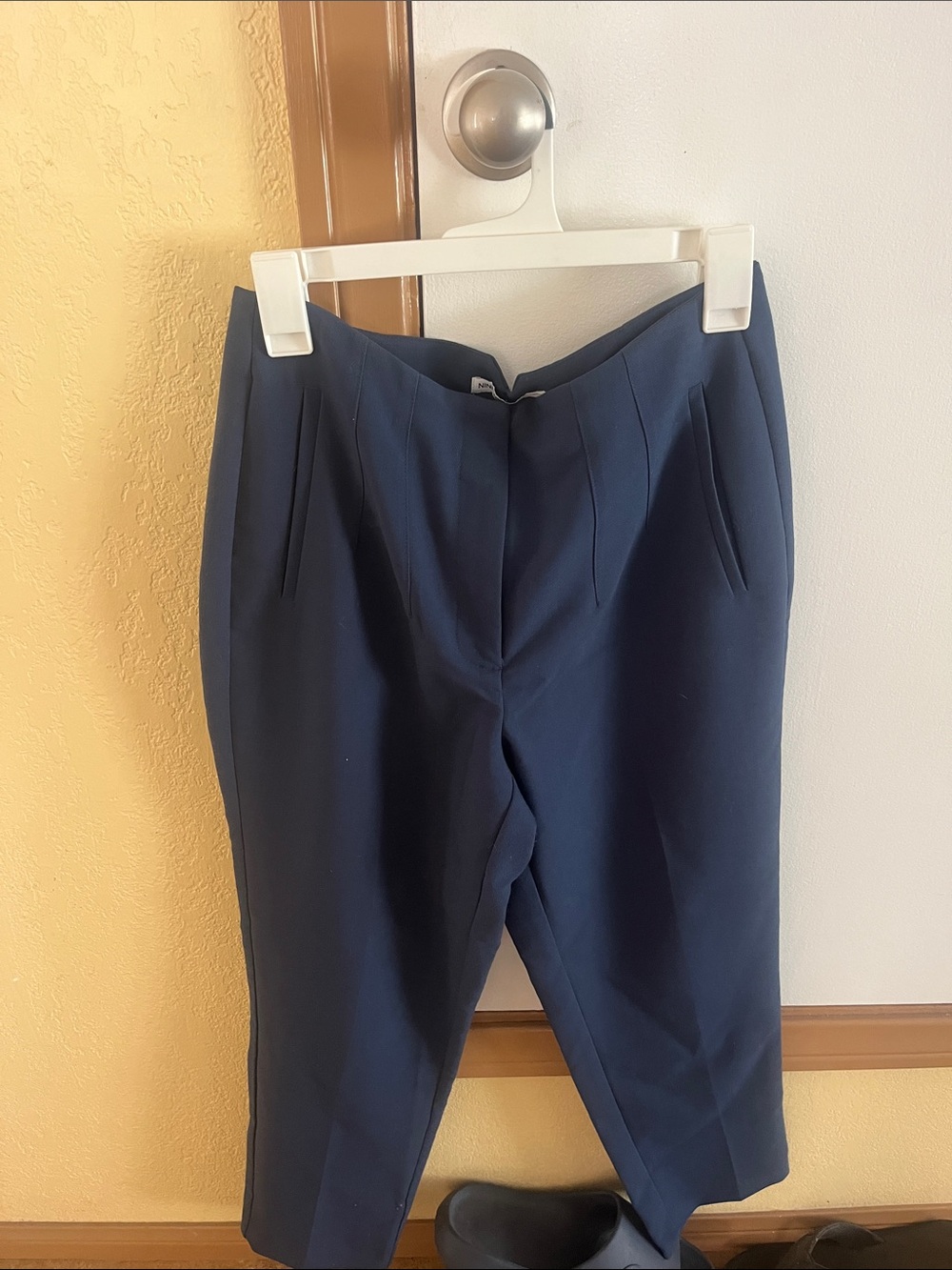 Nine West Navy Tapered Dress Pants - Sleek Office Staple